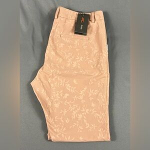 KJUS Womens Golf Pants Embossed Treggings Medium 38 Pink Polyester Spandex